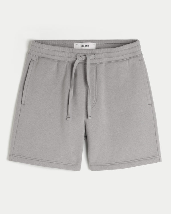 Hollister - Above-the-Knee Logo Graphic Baggy Fleece Shorts