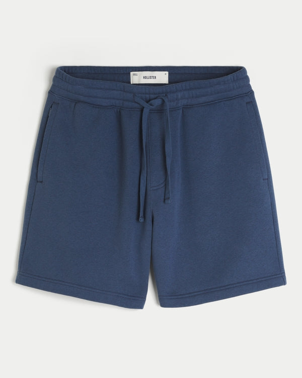 Hollister - Above-the-Knee Logo Graphic Baggy Fleece Shorts