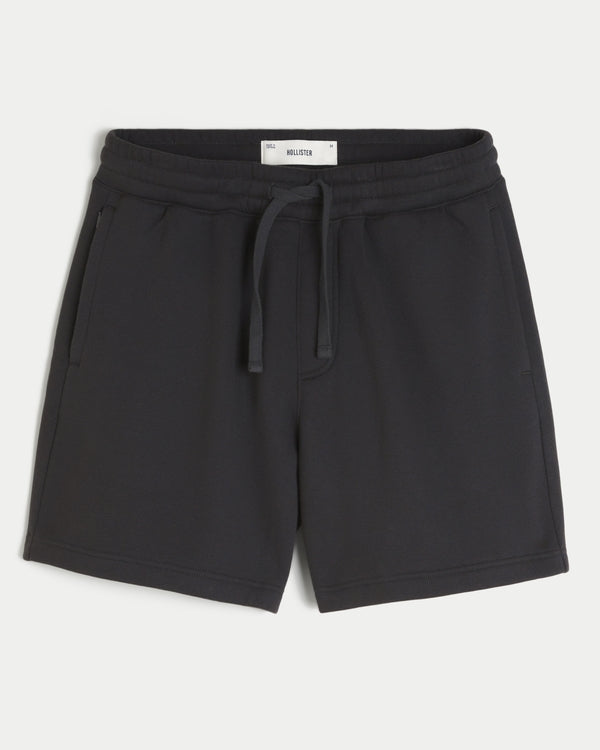 Hollister - Above-the-Knee Logo Graphic Baggy Fleece Shorts