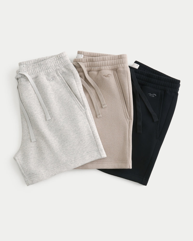 Hollister - Mid-Thigh Fleece Icon Shorts 3-Pack