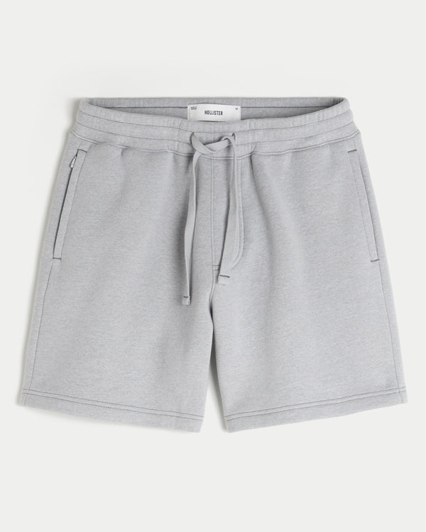 Hollister - Above-the-Knee Logo Graphic Baggy Fleece Shorts