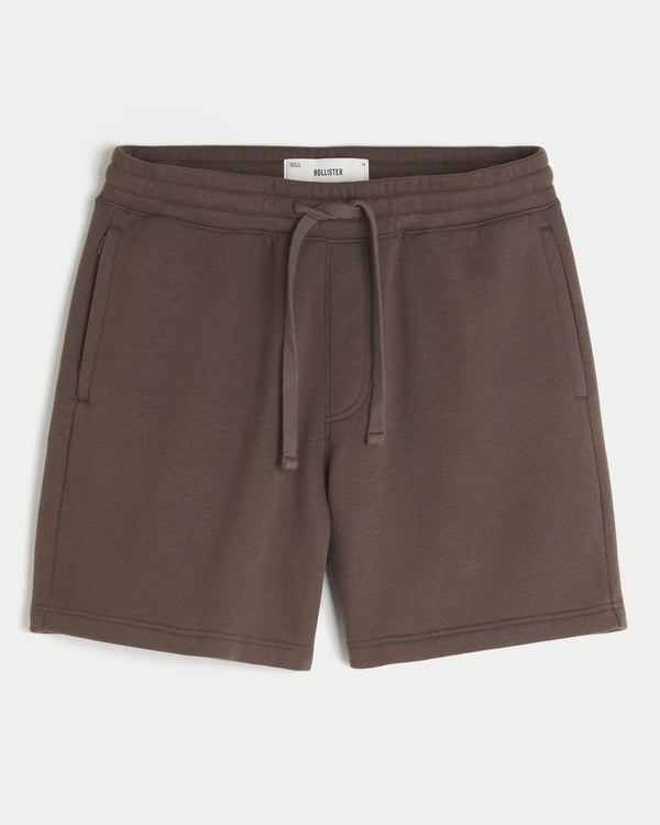 Hollister - Above-the-Knee Logo Graphic Baggy Fleece Shorts