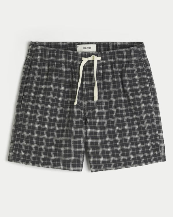 Hollister - Mid-Thigh Seersucker Pull-On Shorts