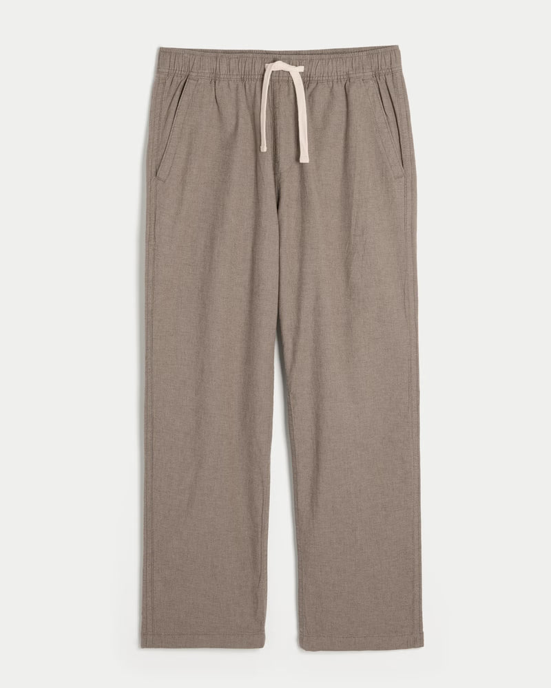 Hollister - Relaxed Straight Seersucker Pull-On Pants