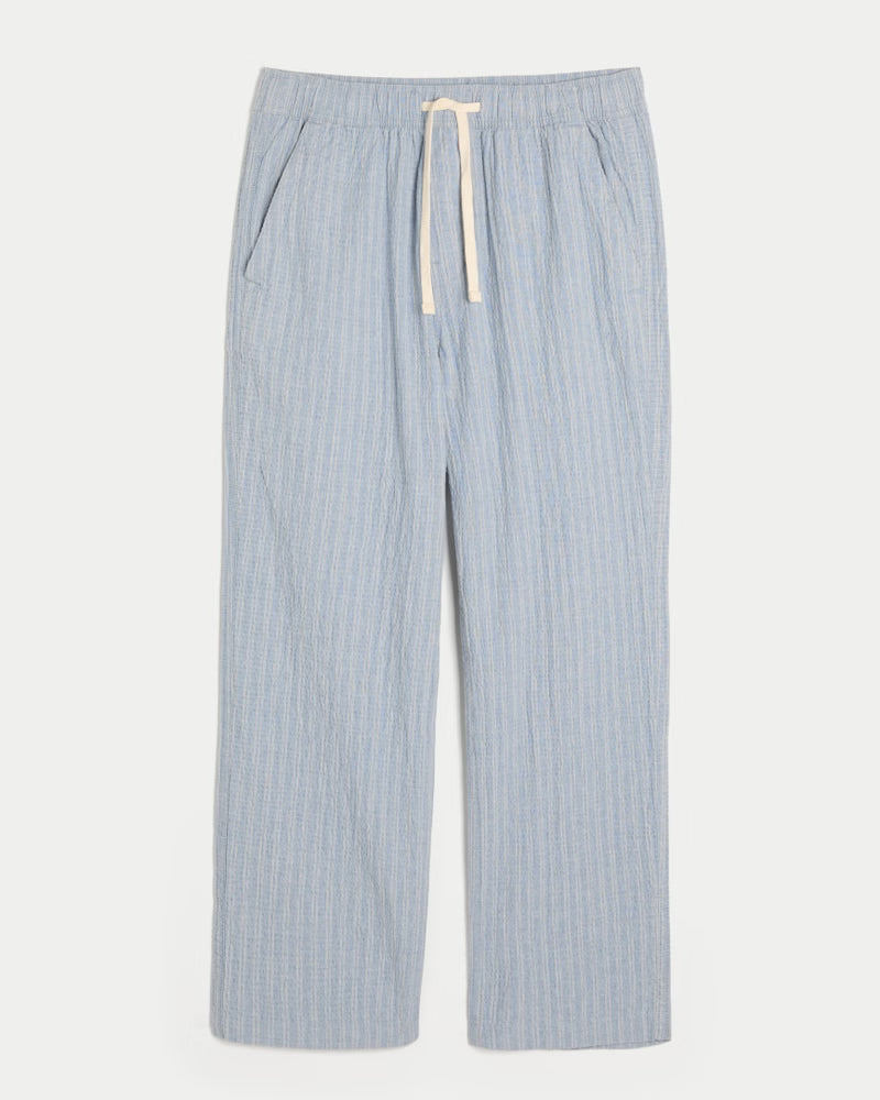 Hollister - Relaxed Straight Seersucker Pull-On Pants