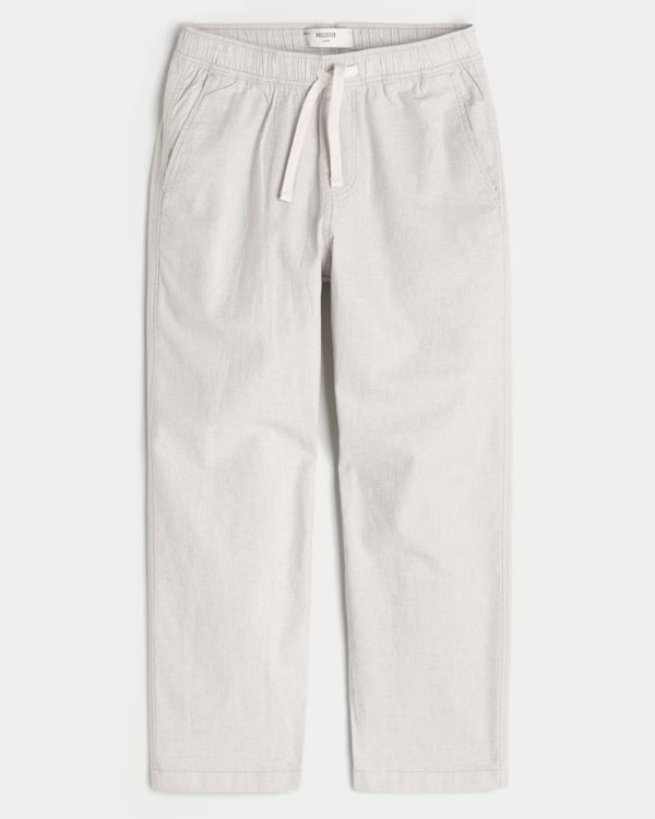 Hollister -Linen-Blend Loose Pull-On Pants