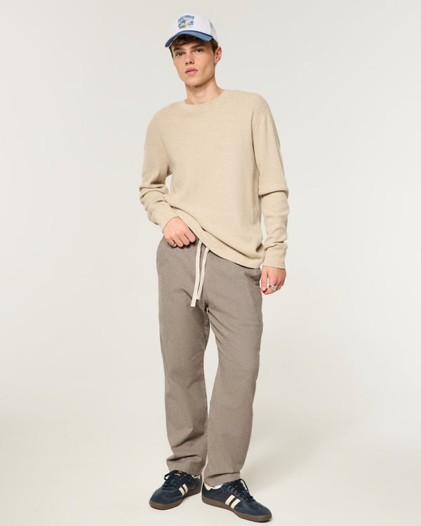 Hollister - Loose Linen-Blend Pull-On Pants