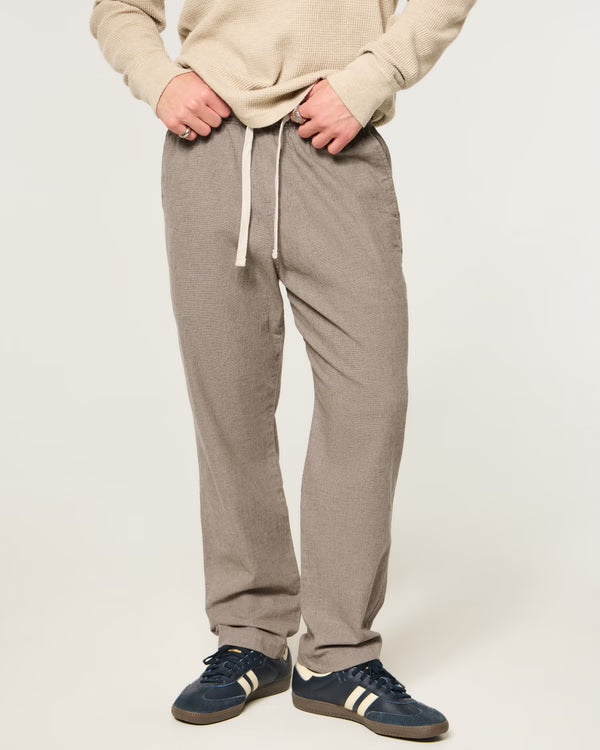 Hollister -Linen-Blend Loose Pull-On Pants
