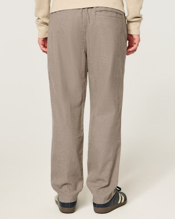 Hollister -Linen-Blend Loose Pull-On Pants