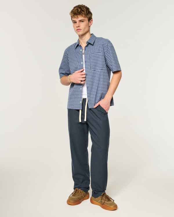 Hollister - Loose Linen-Blend Pull-On Pants