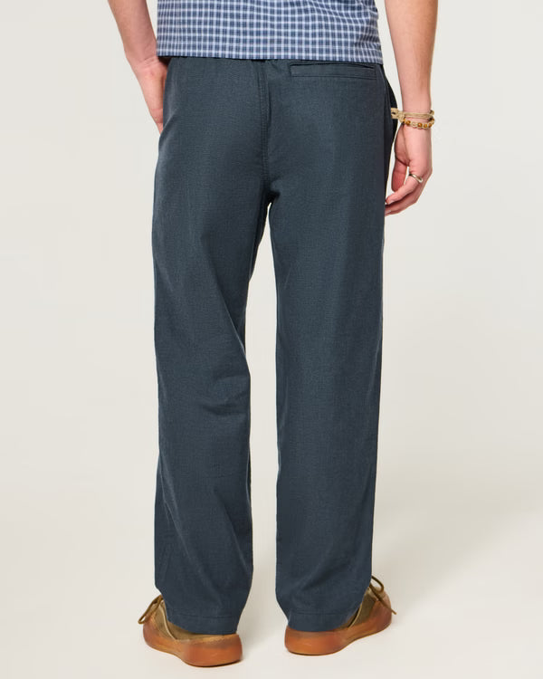 Hollister -Linen-Blend Loose Pull-On Pants