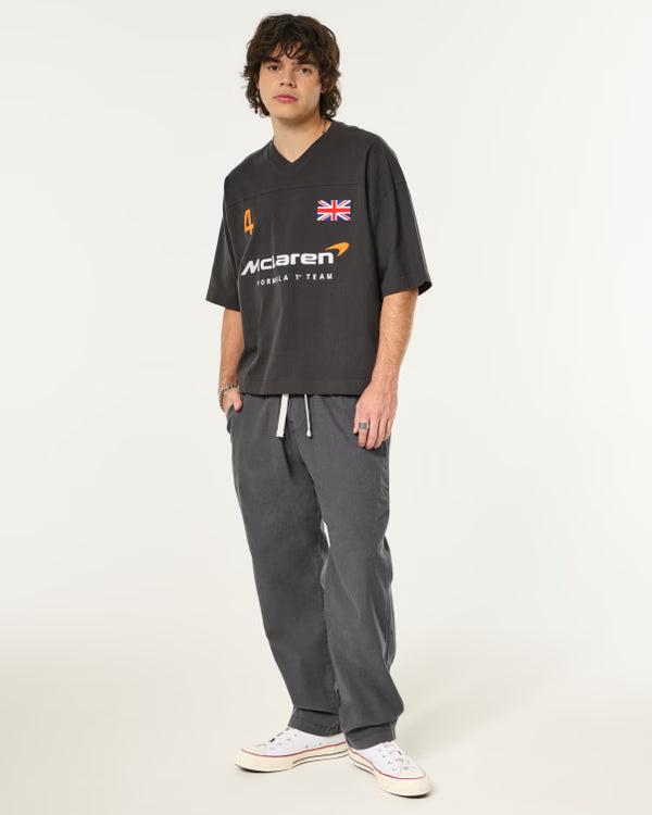 Hollister -Linen-Blend Loose Pull-On Pants