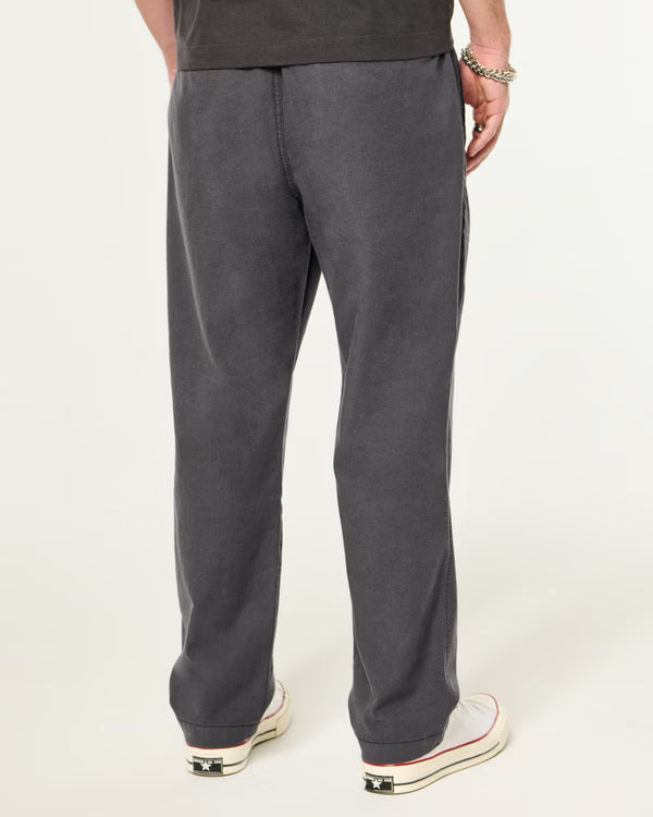 Hollister -Linen-Blend Loose Pull-On Pants
