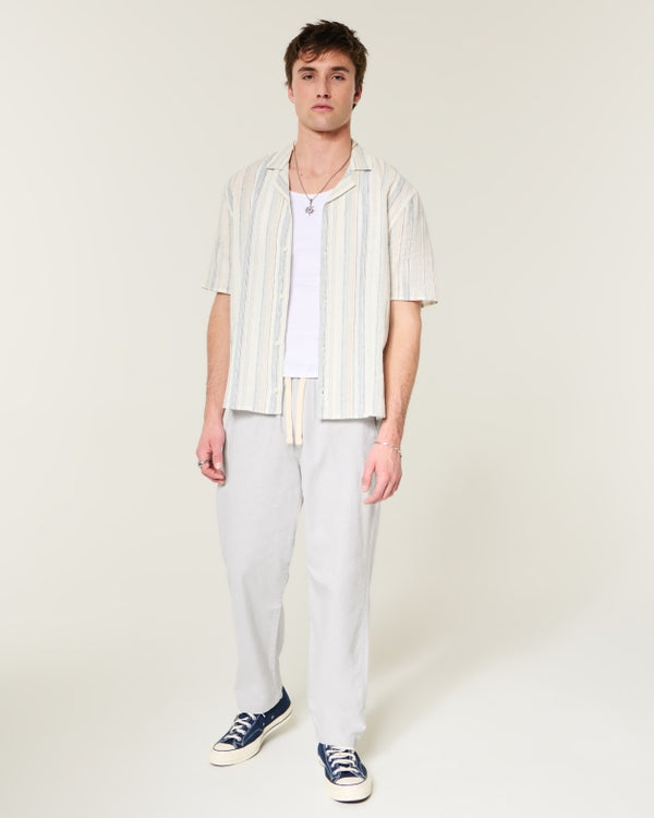 Hollister - Loose Linen-Blend Pull-On Pants