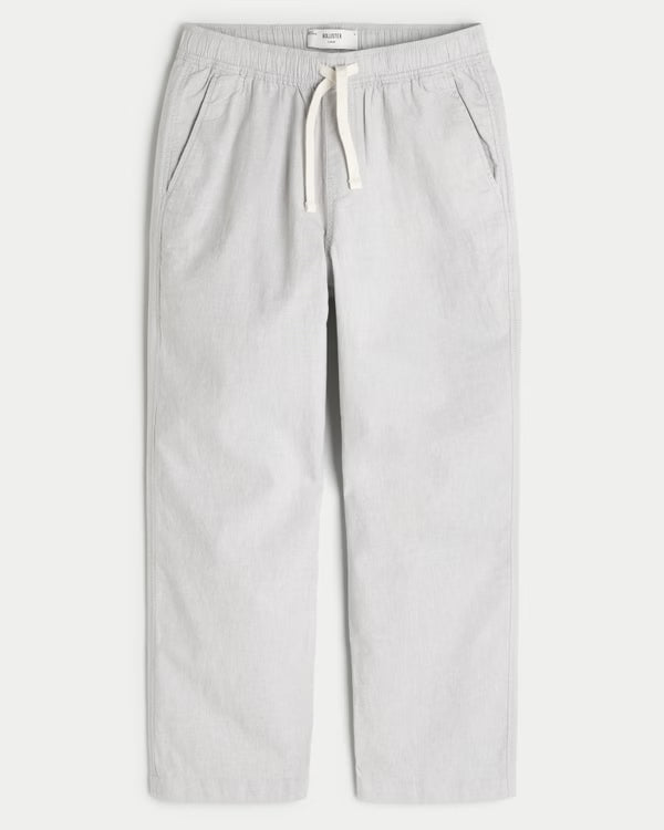 Hollister -Linen-Blend Loose Pull-On Pants