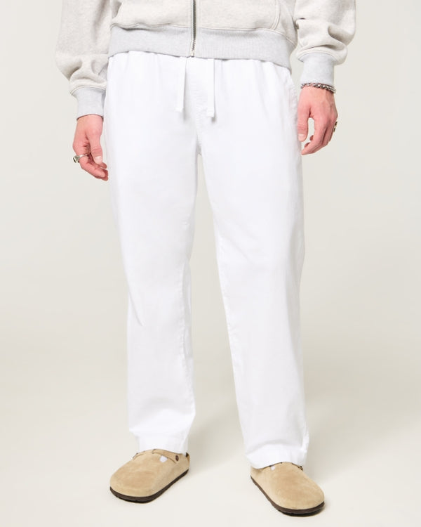 Hollister - Loose Linen-Blend Pull-On Pants