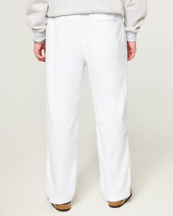 Hollister -Linen-Blend Loose Pull-On Pants