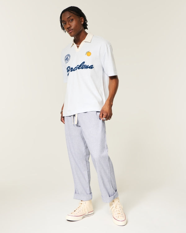 Hollister - Loose Linen-Blend Pull-On Pants