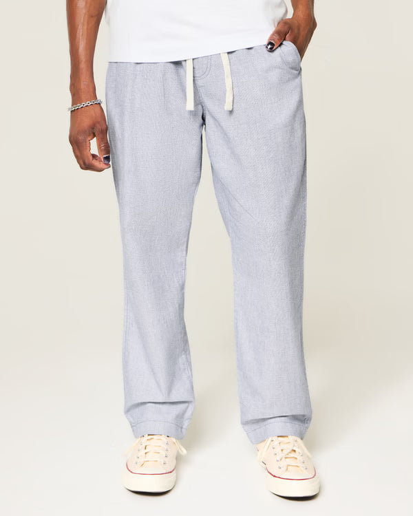 Hollister -Linen-Blend Loose Pull-On Pants