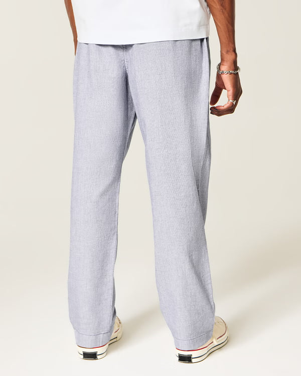 Hollister -Linen-Blend Loose Pull-On Pants