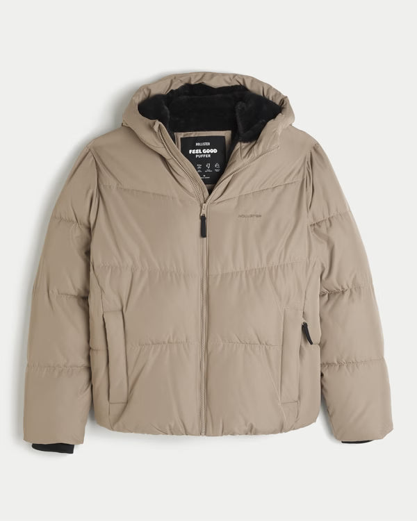 Hollister - Feel Good Faux Fur Puffer Jacket