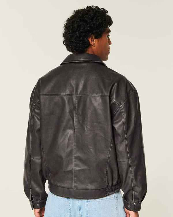 Hollister - Faux Leather Harrington Jacket