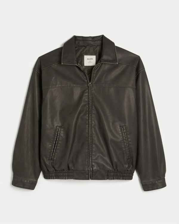 Hollister - Faux Leather Harrington Jacket