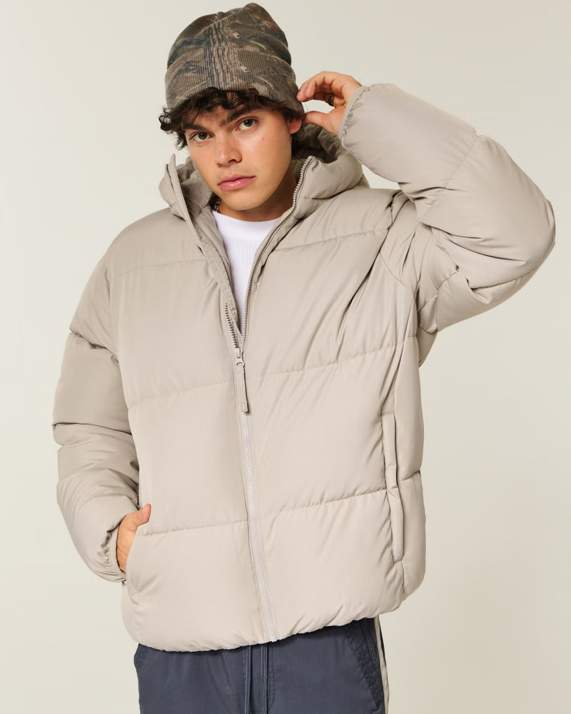 Hollister - Faux Fur-Lined Puffer Jacket