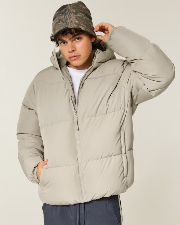 Hollister - Faux Fur Lined Puffer Jacket IMMEDIATE