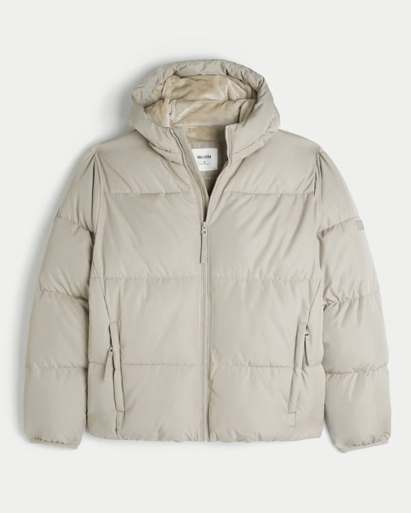 Hollister - Faux Fur Lined Puffer Jacket IMMEDIATE