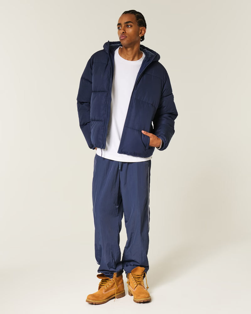 Hollister - Faux Fur-Lined Puffer Jacket