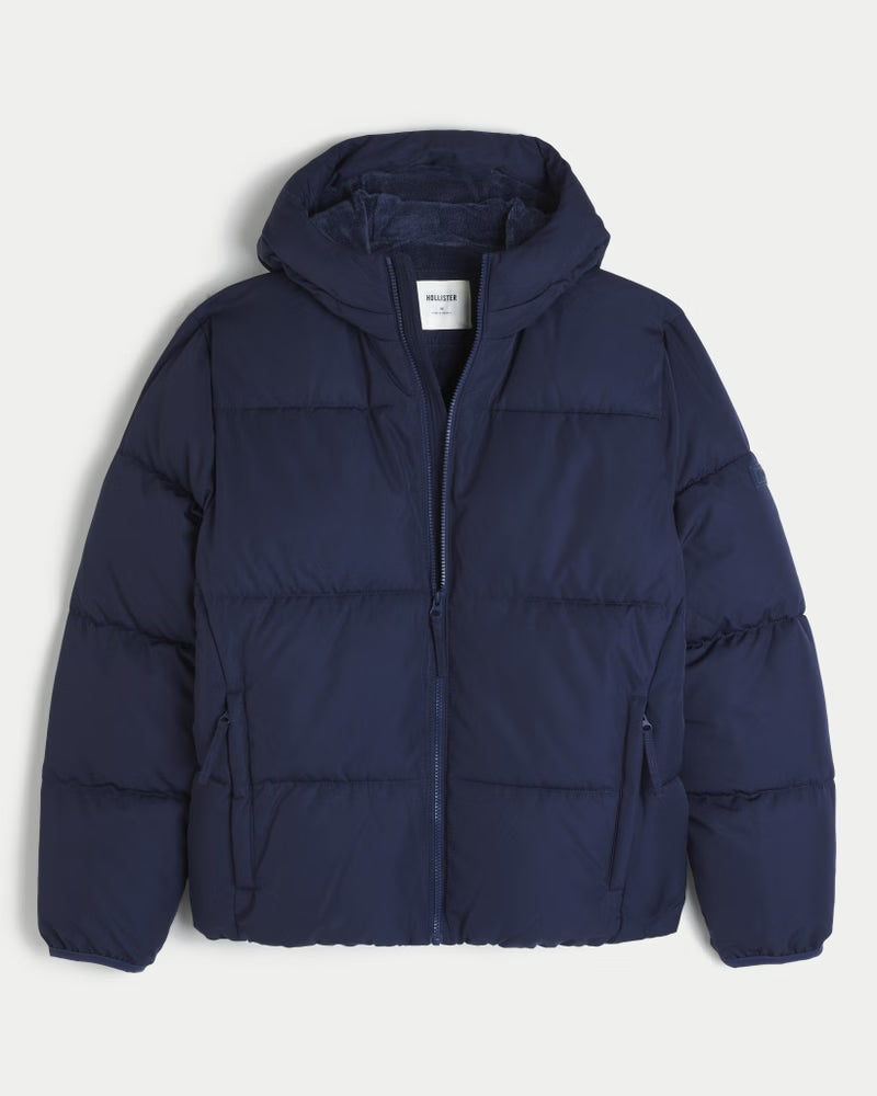 Hollister - Faux Fur-Lined Puffer Jacket
