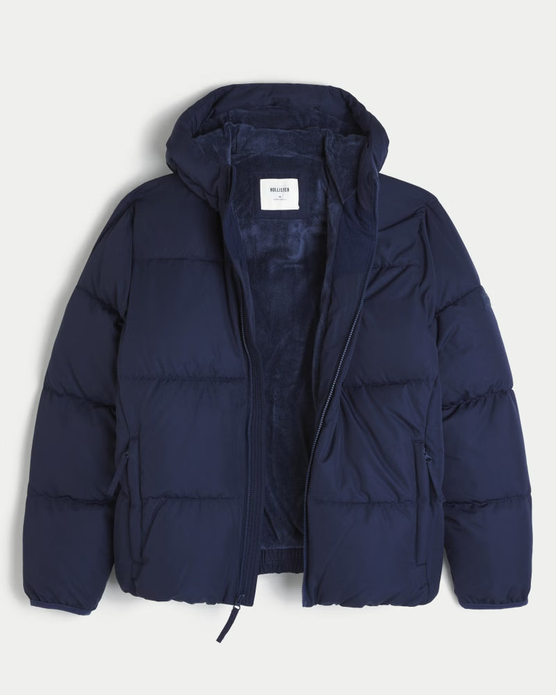 Hollister - Faux Fur-Lined Puffer Jacket