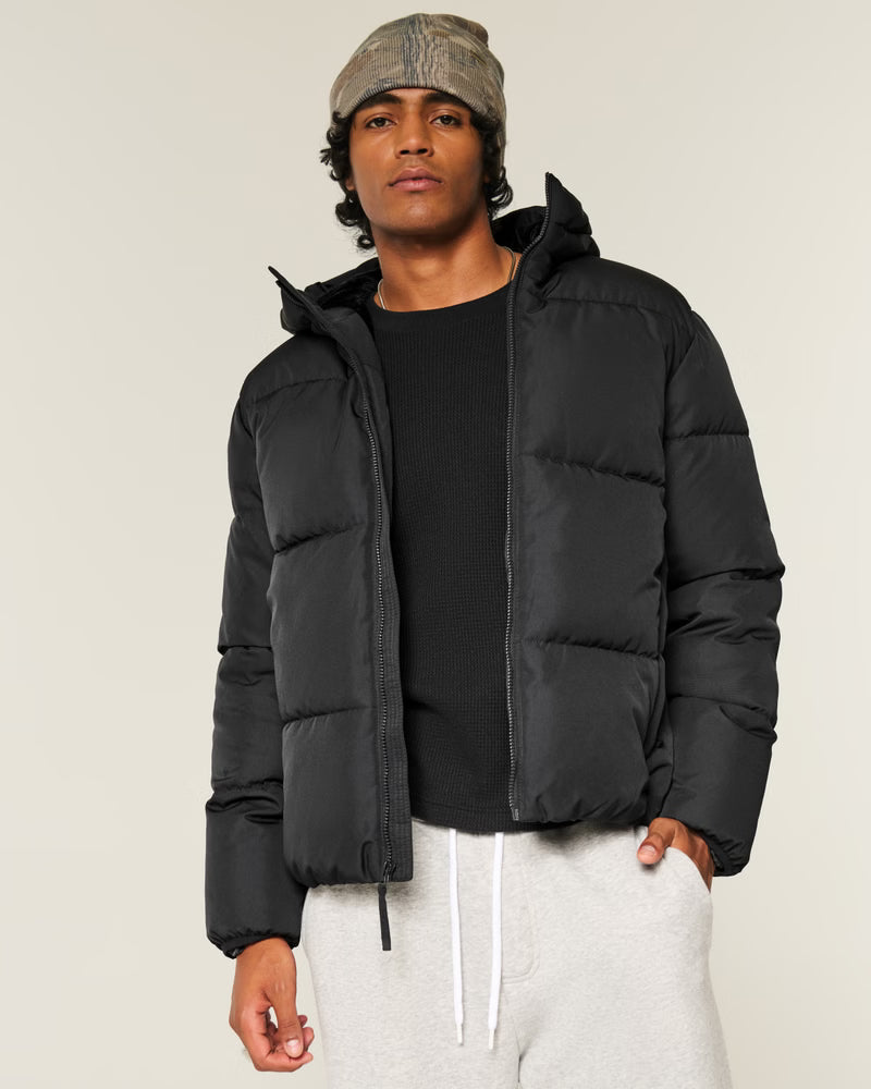 Hollister - Faux Fur-Lined Puffer Jacket