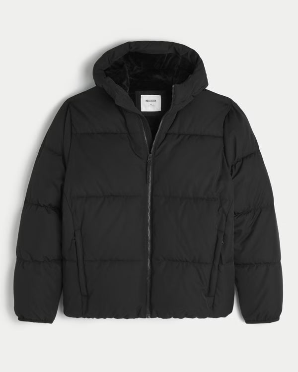 Hollister - Faux Fur Lined Puffer Jacket IMMEDIATE