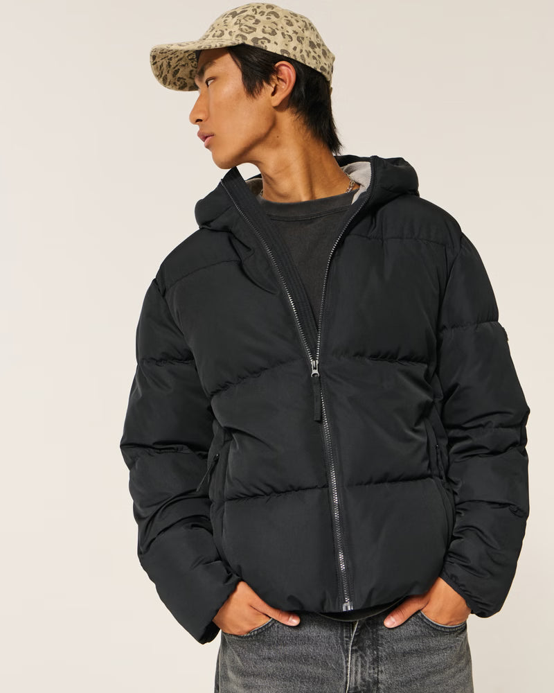 Hollister - Faux Fur-Lined Puffer Jacket