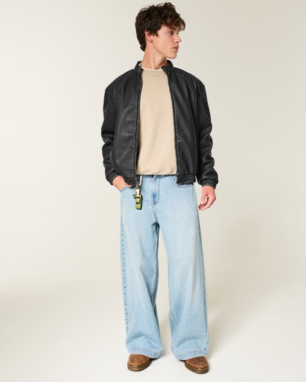 Hollister - Faux Leather Moto Jacket