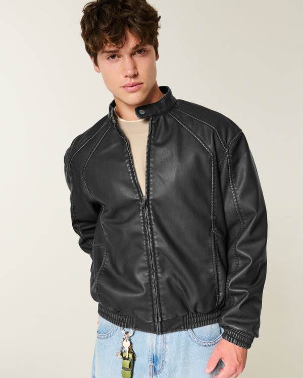 Hollister - Faux Leather Moto Jacket