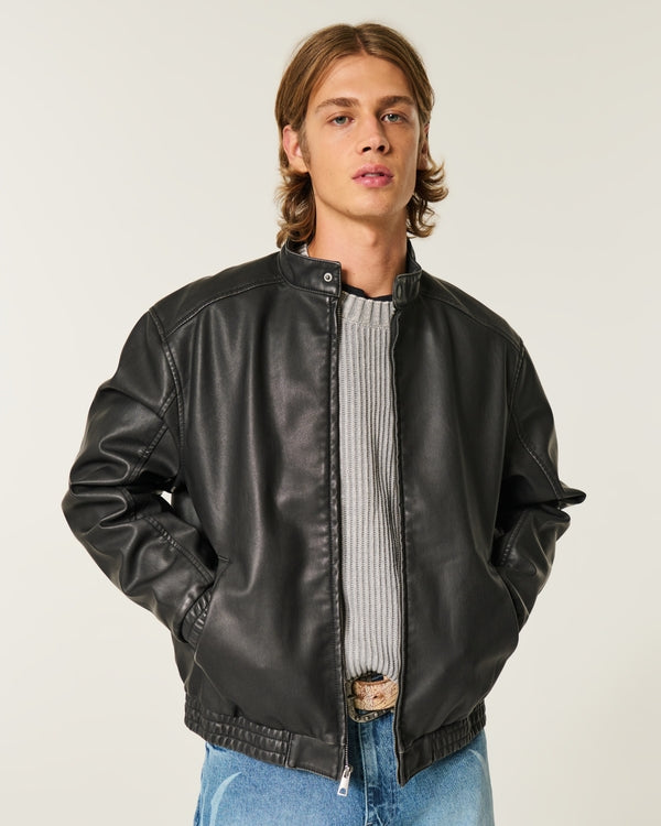 Hollister - Faux Leather Moto Jacket