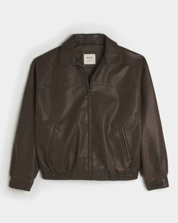 Hollister - Faux Leather Harrington Jacket
