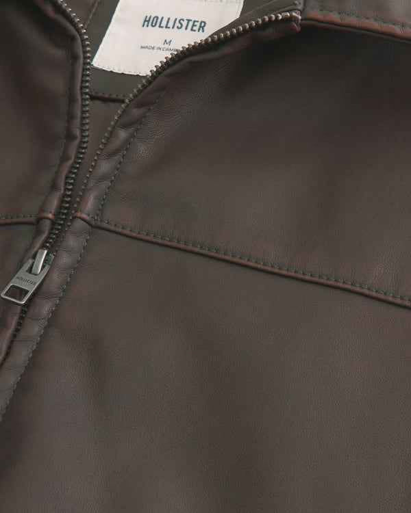 Hollister - Faux Leather Harrington Jacket