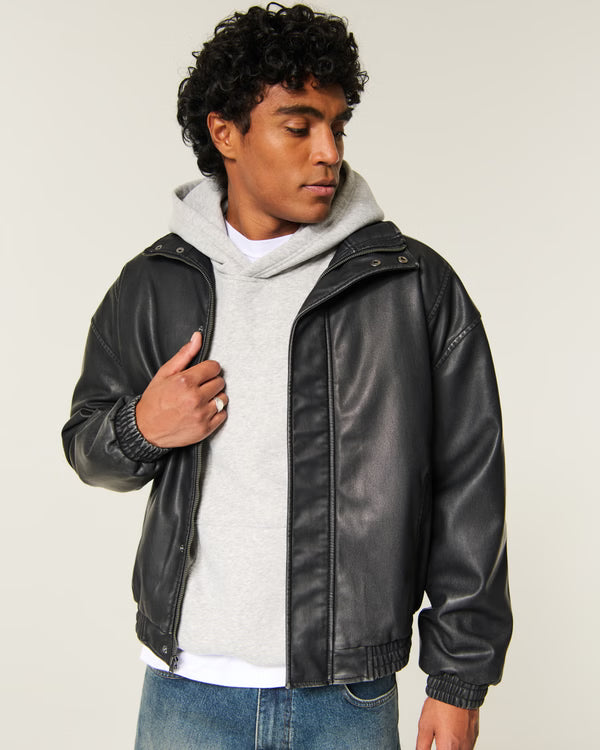 Hollister - Faux Leather Jacket