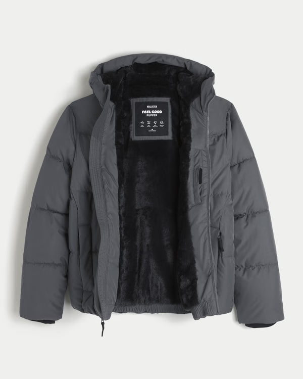 Hollister - Feel Good Faux Fur Puffer Jacket