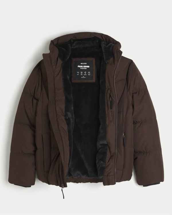 Hollister - Feel Good Faux Fur Puffer Jacket