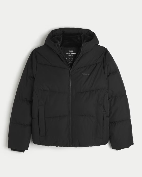 Hollister - Feel Good Faux Fur Puffer Jacket