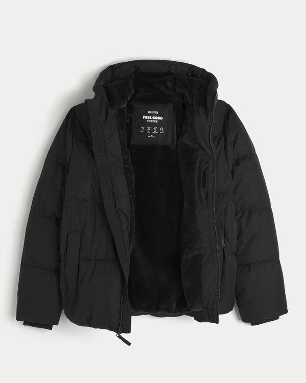 Hollister - Feel Good Faux Fur Puffer Jacket