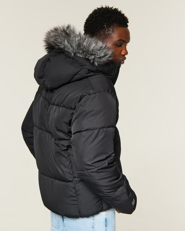 Hollister - Feel Good Faux Fur Puffer Jacket