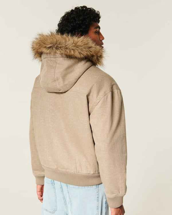Hollister - Hooded Faux Fur-Lined Jacket