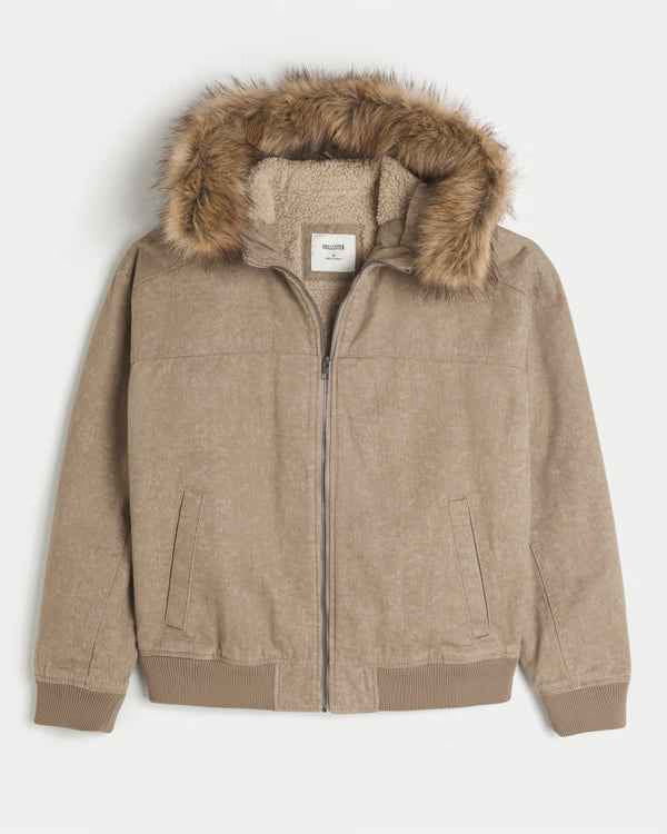Hollister - Hooded Faux Fur-Lined Jacket