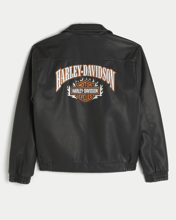 Hollister - Faux Leather Harley-Davidson Graphic Jacket